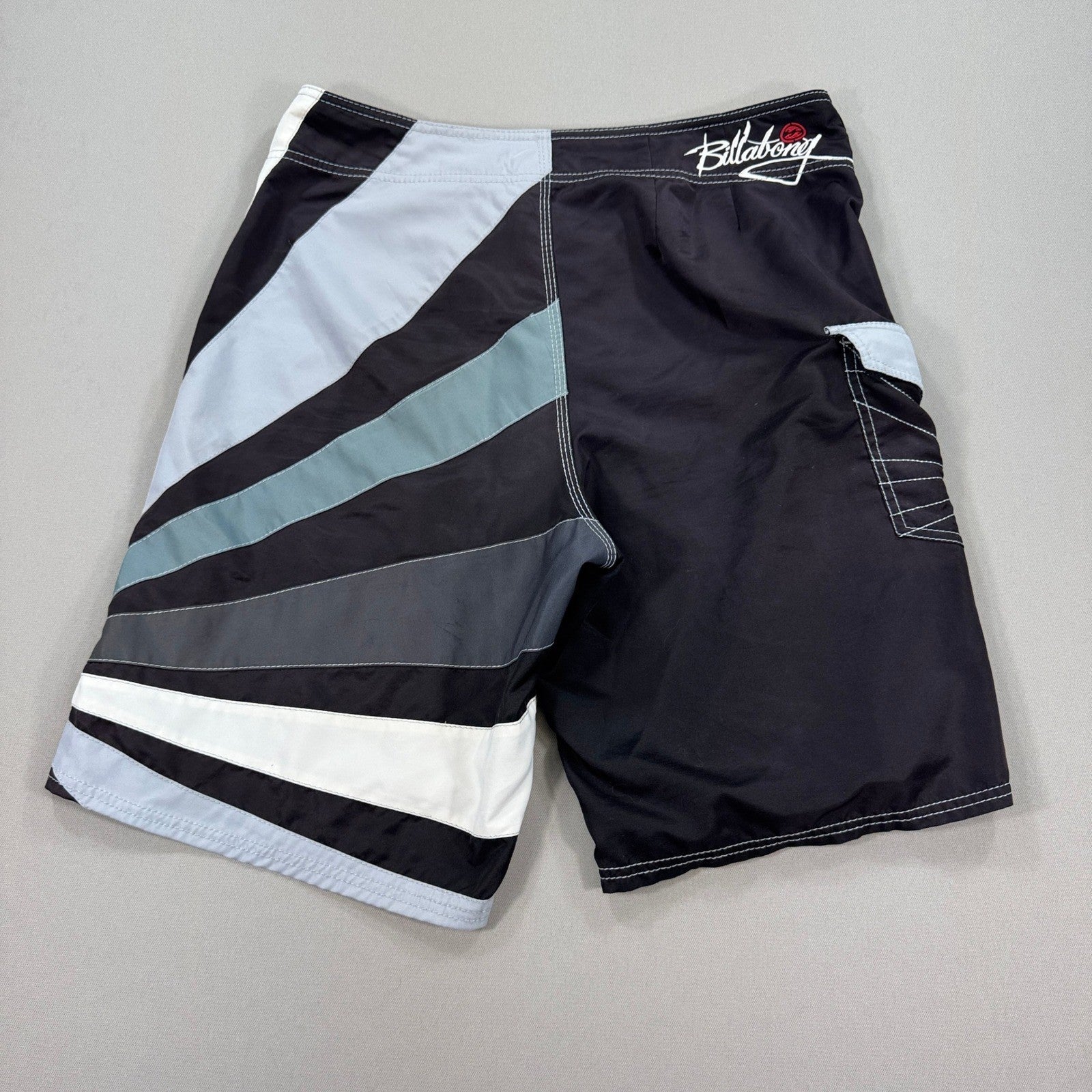 VTG Billabong Board Shorts Andy Irons Rising Sun mens Size 36 Black Gray Y2K