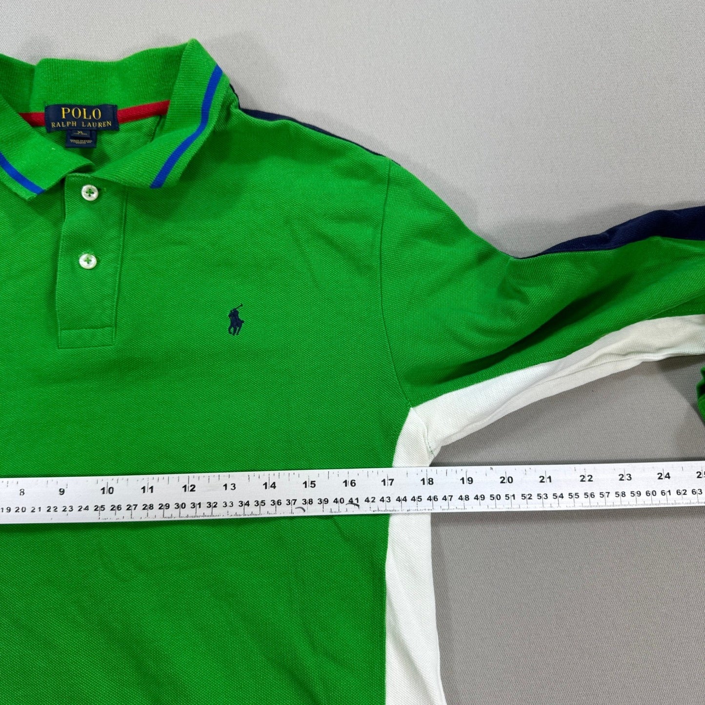Polo Ralph Lauren Polo Shirt Mens XL Youth Green Small Pony Long Sleeve Pullover