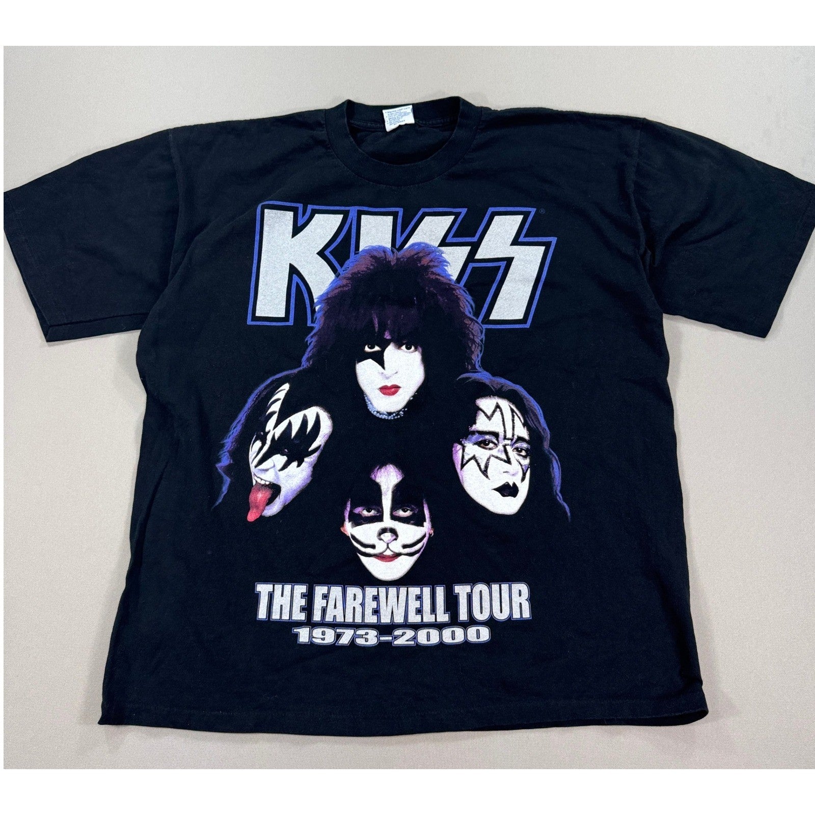 Vintage KISS Concert Shirt The Farewell Tour Legends Never Die 2XL USA Made Y2K