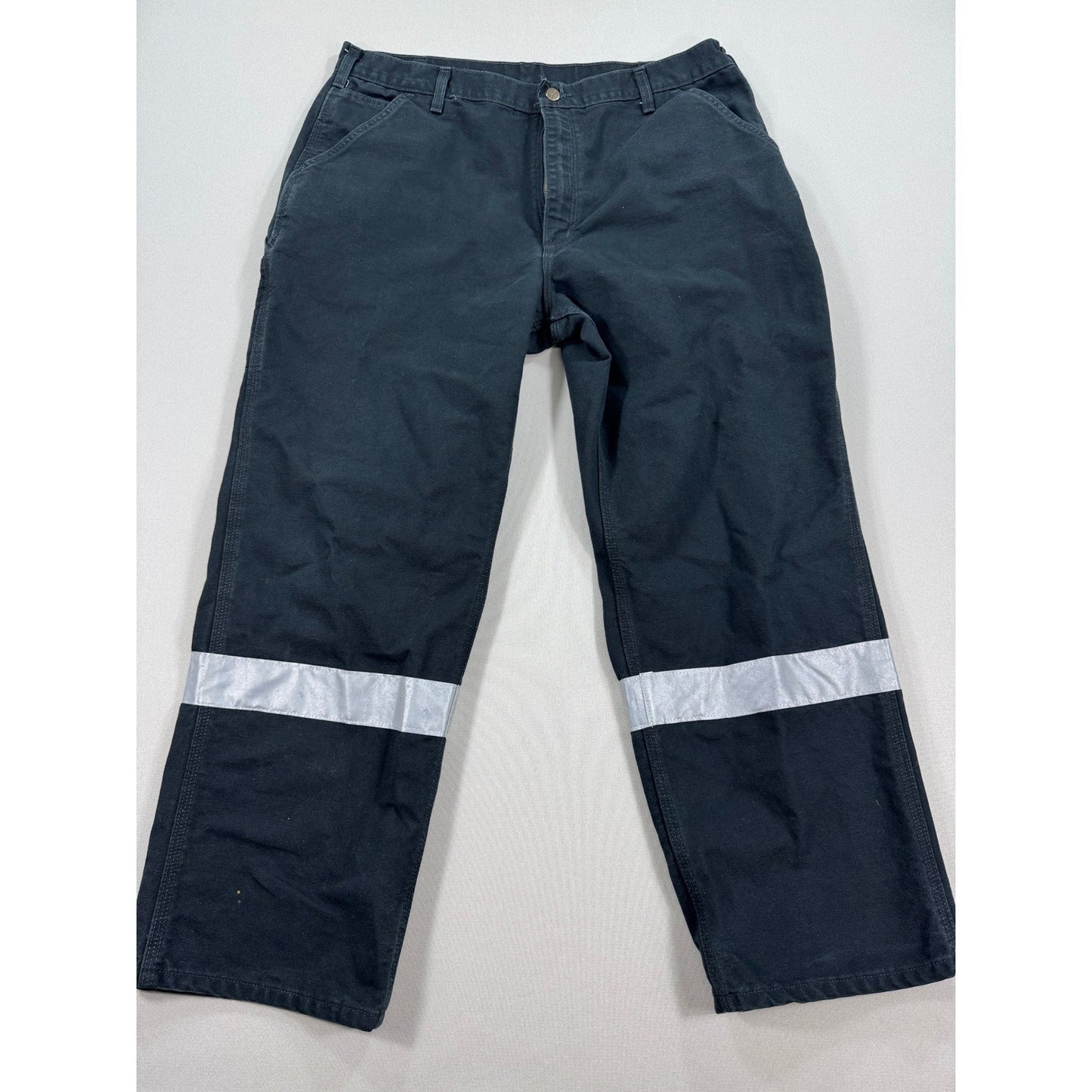 2x Carhartt B11 Original Dungaree Fit Work Pants 40x30 Reflective Stripe lot