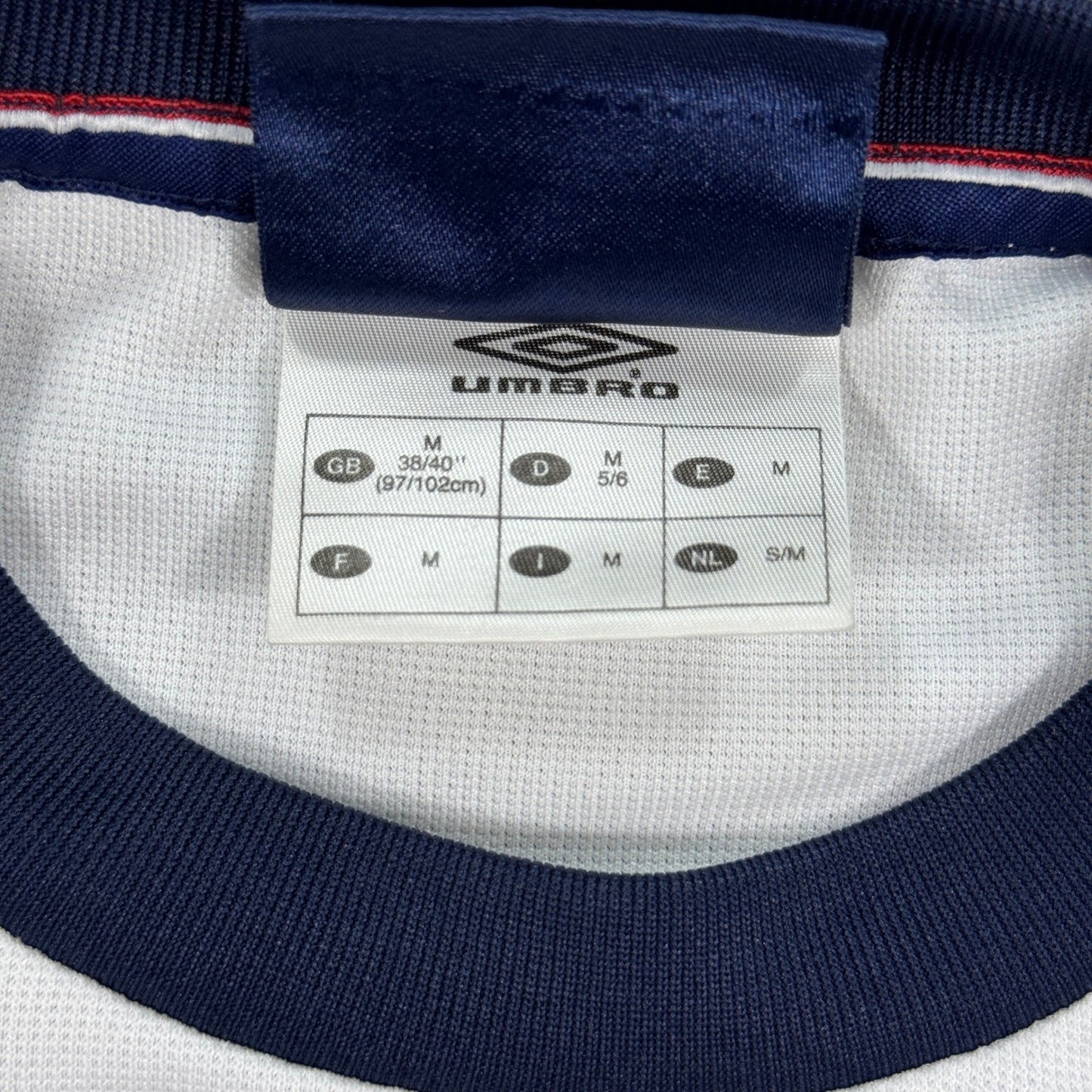 Umbro Team England Home Jersey  2000/2001 mens Medium Original