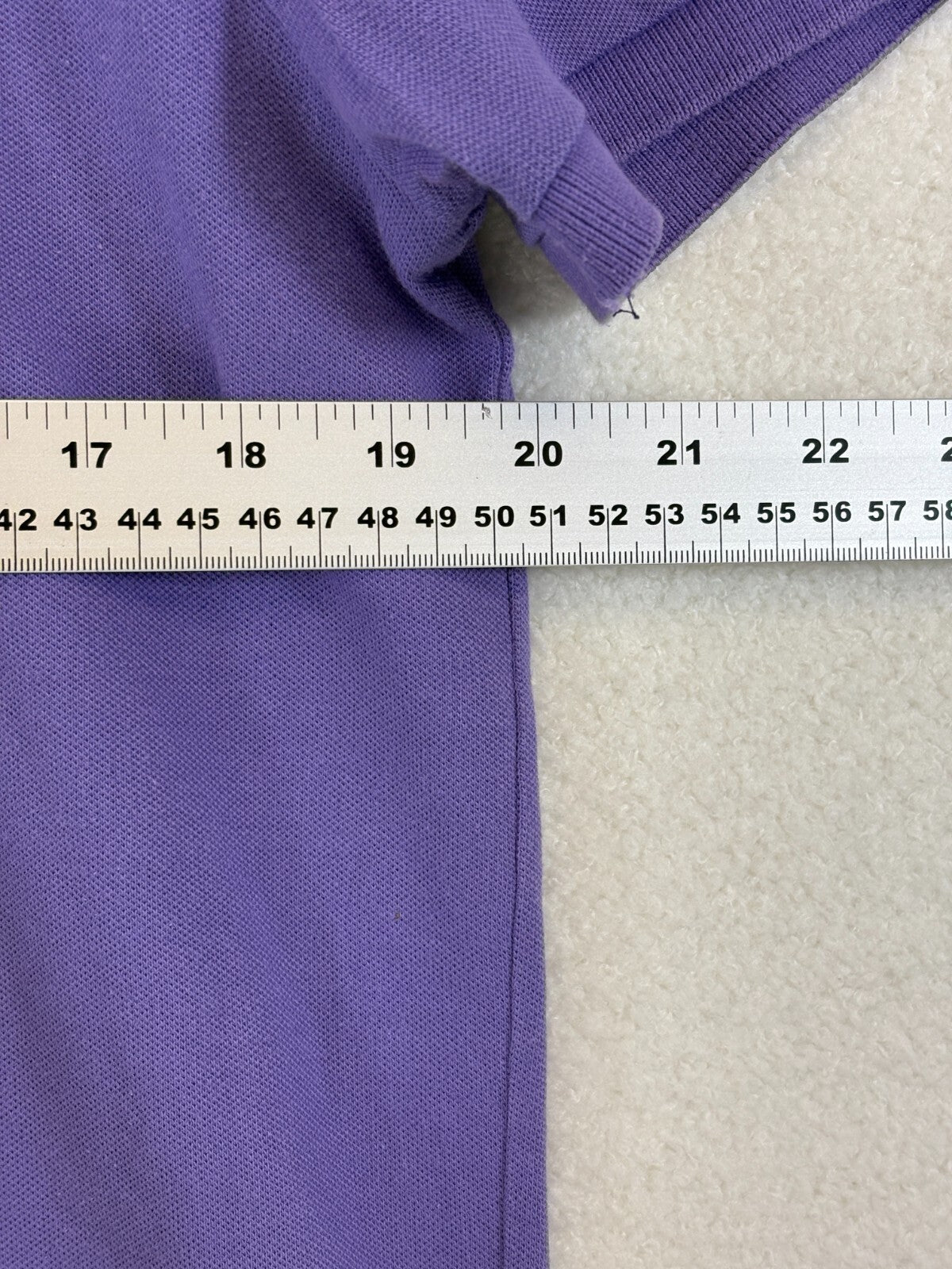 Lacoste Polo Shirt Mens 5 Purple Classic Fit Crocodile Embroidered