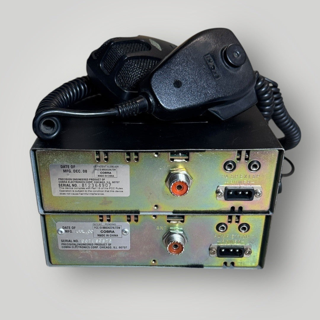 2x Vintage Cobra 29 WX NW ST SoundTracker CB Radios NightWatch Microphones Lot