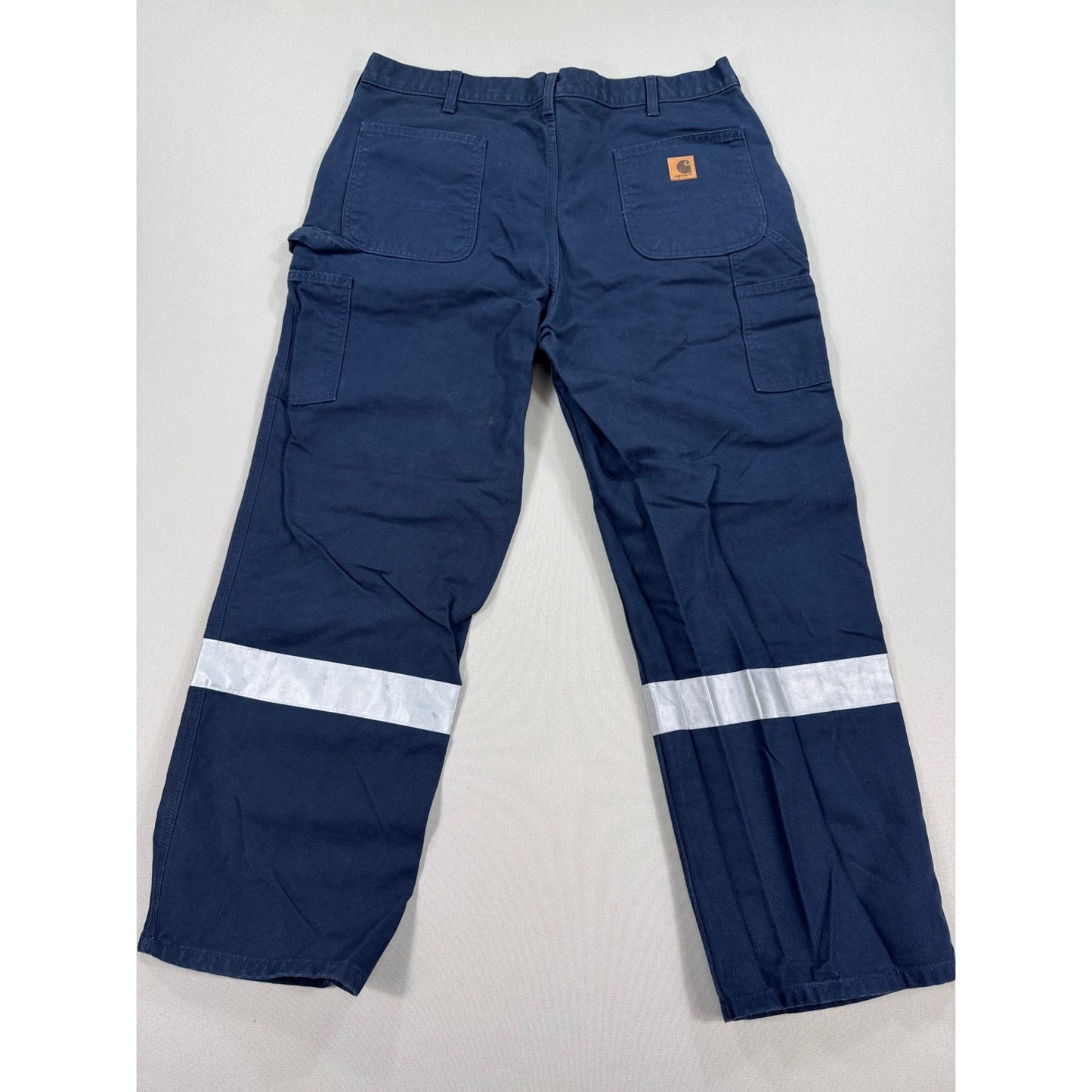 2x Carhartt B11 Original Dungaree Fit Work Pants 40x30 Reflective Stripe lot