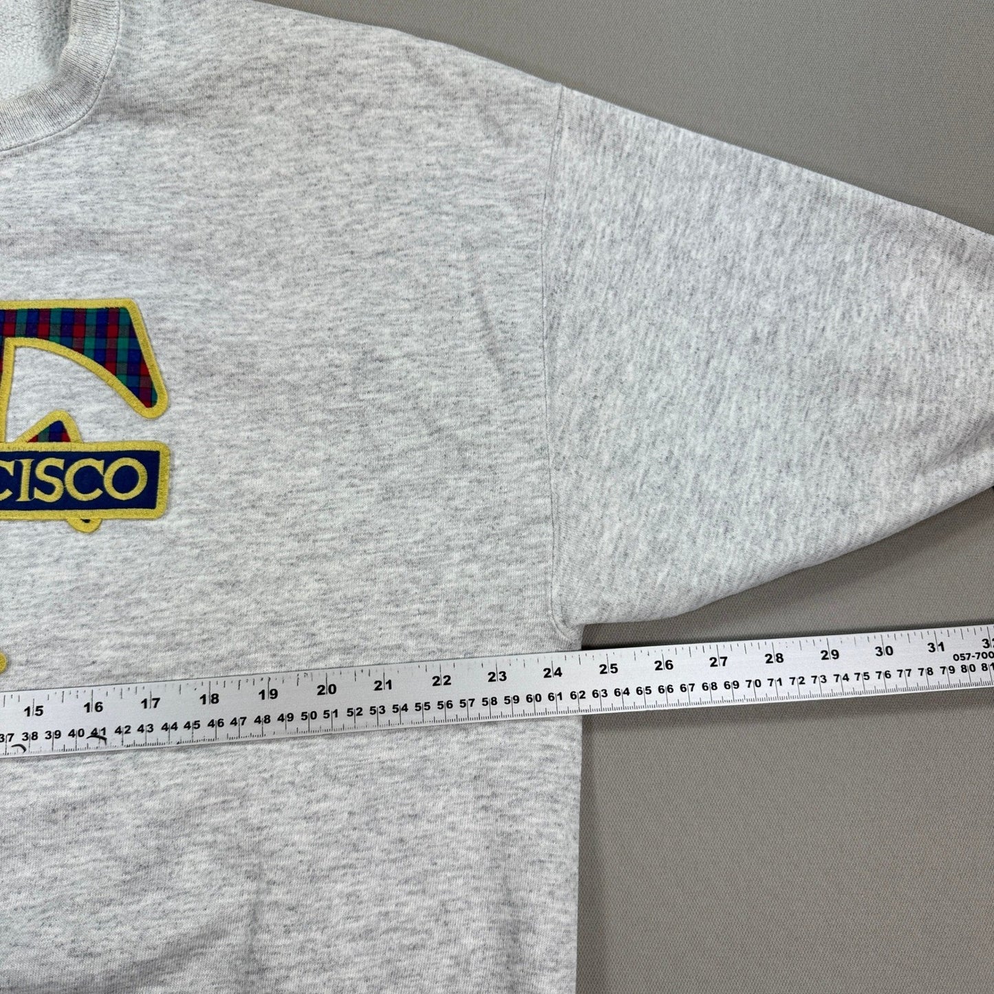 Vintage San Francisco Pullover Sweatshirt XL Gray Embroidered Spellout Graphic