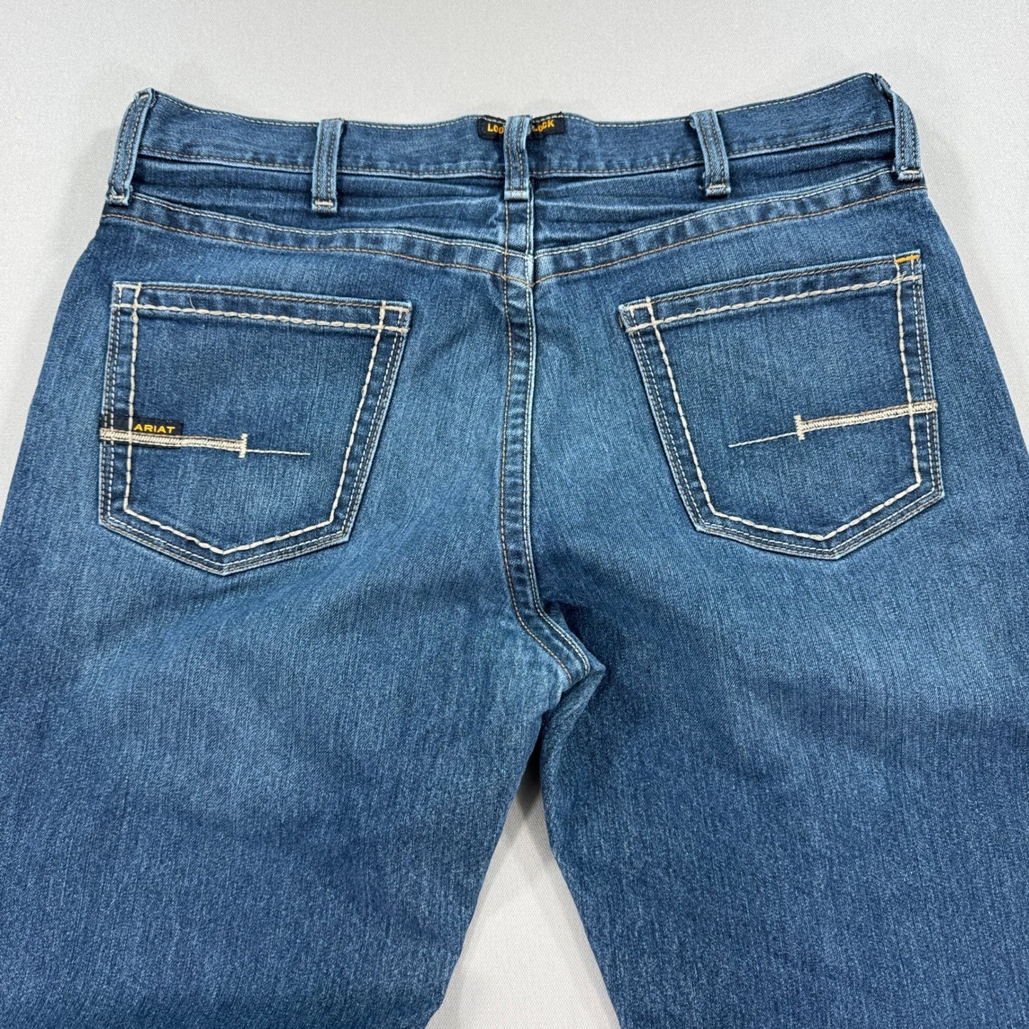 Ariat Rebar M5 Jeans DuraStretch Edge Stackable Straight Leg mens Blue Denim