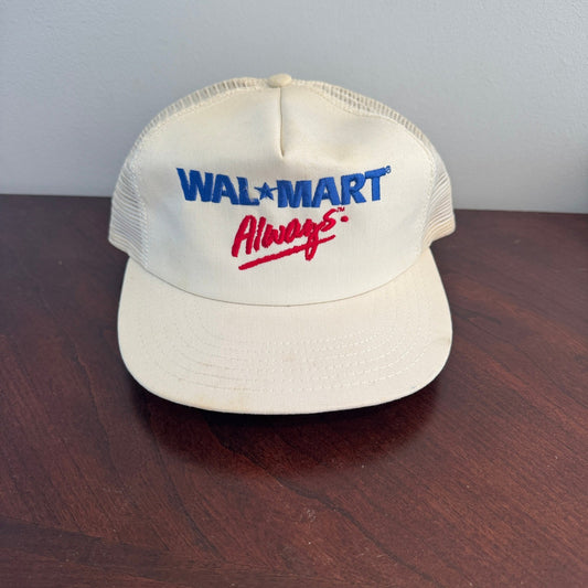 Vintage Walmart Always Fresh Mesh Distressed Grunge Made In USA Embroidered