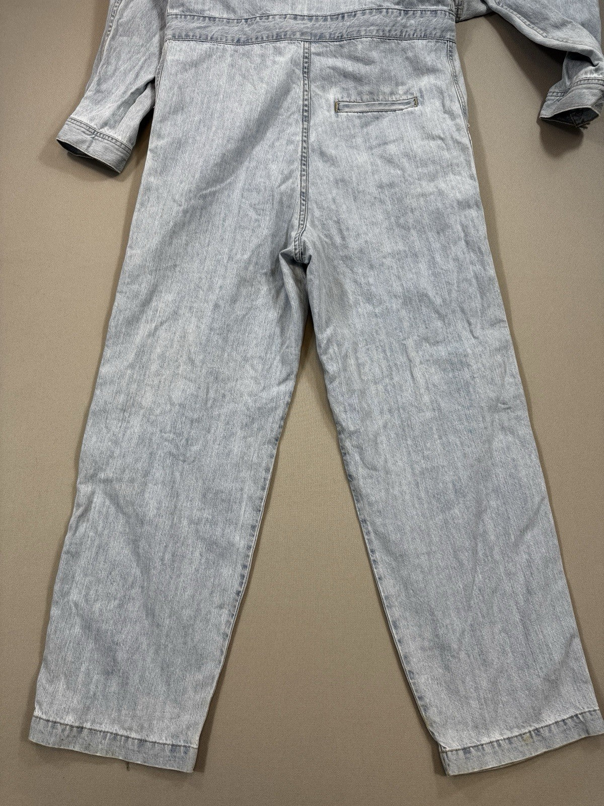 Levi's Iconic Jumpsuit Womens Small Light Wash Denim Coverall Utility Relaxed