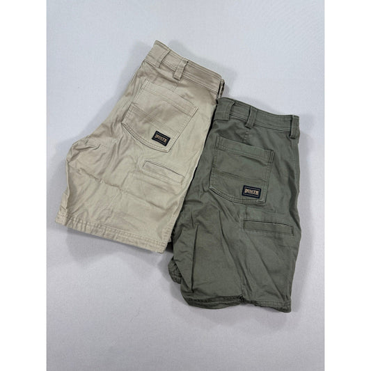 2 PCS Duluth Trading Co Cargo Shorts Flex Fire Hose mens Size 34 Relaxed Fit
