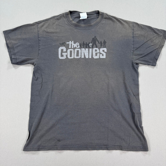 Vintage The Goonies Movie Graphic Shirt mens Medium Heather Gray Faded Y2K