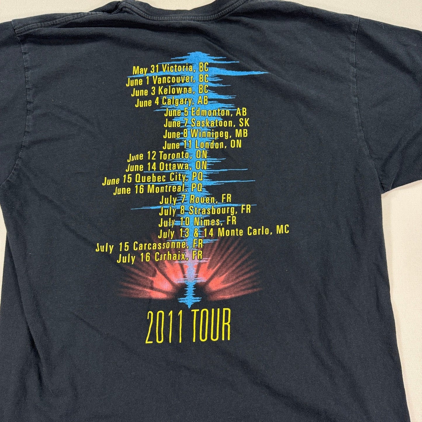 Supertramp 2011 Tour Band T-Shirt mens XL Concert Graphic Tee