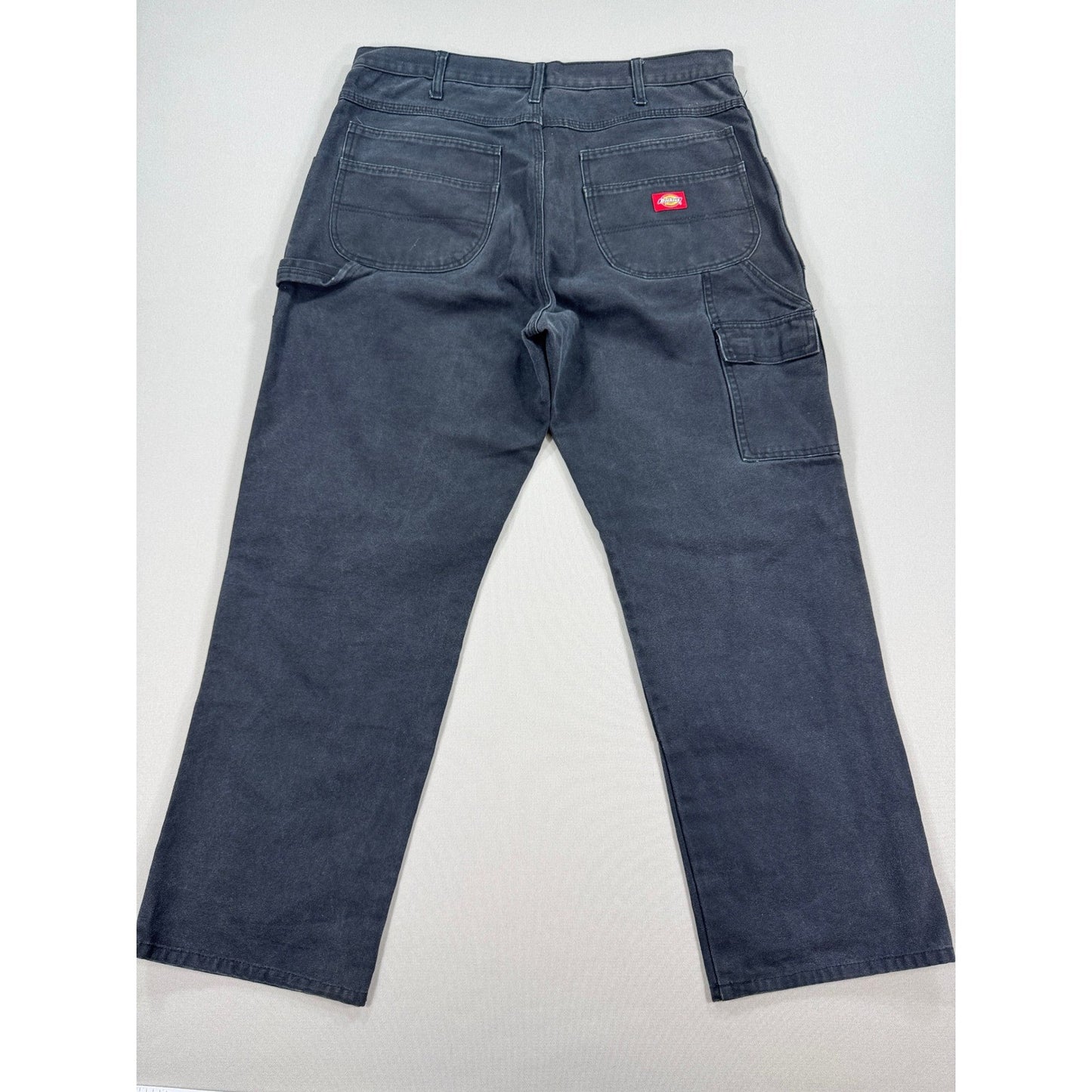 Dickies Carpenter Pants Loose Fit Double Knee Denim Jeans mens 36x29 Dark Wash