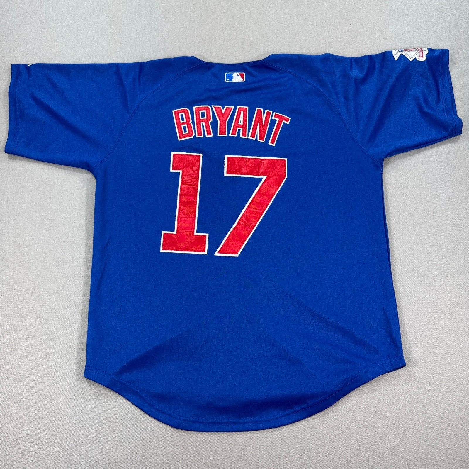 Kris Bryant #17 Chicago Cubs Jersey Majestic Cool Base MLB Baseball Size 48 Blue