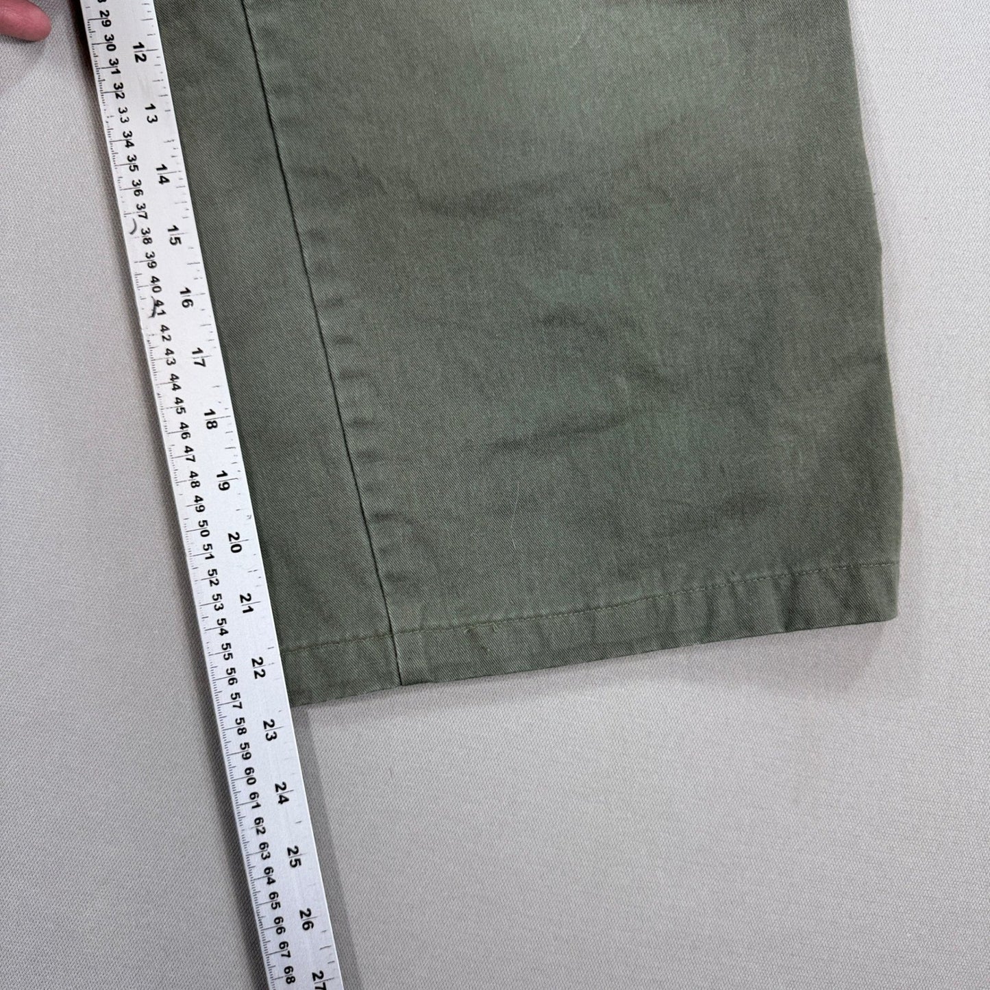Aeropostale A87 Capri Pants Men's 34x32 Olive Green Cargo Pockets Wide Leg