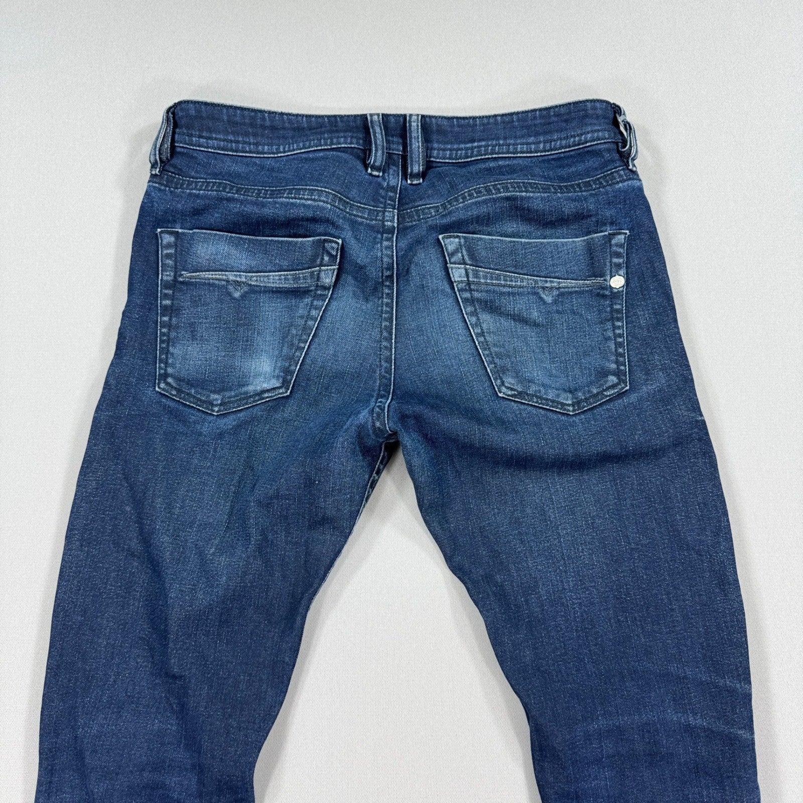 Diesel Akee Jeans Stretch mens 30x28 Regular Slim Tapered Leg Blue Denim 0835N