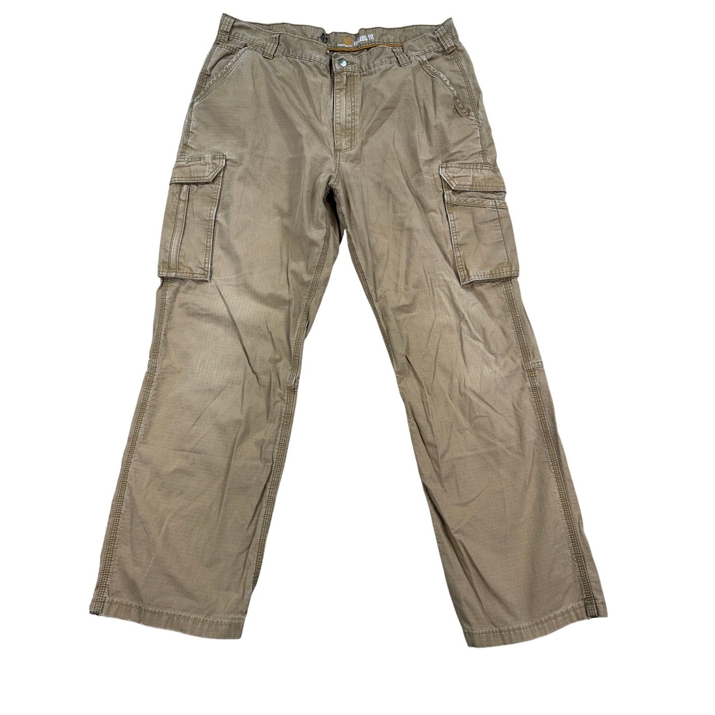 Carhartt Force Cargo Pants Ripstop Relaxed Fit mens 42x34 Khaki Utility Work