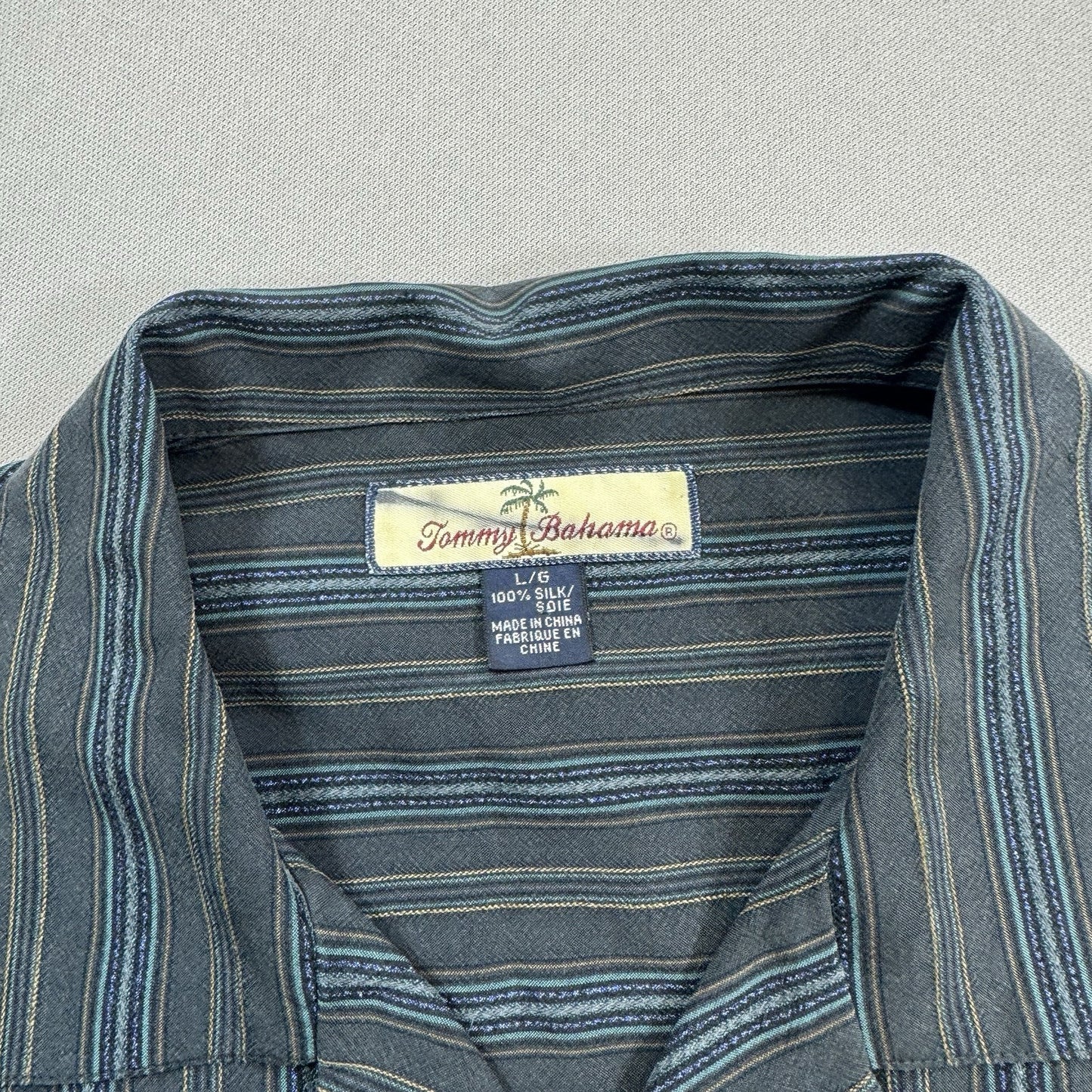 2x Tommy Bahama Shirts mens Large Long Sleeve Button Down 100% Silk