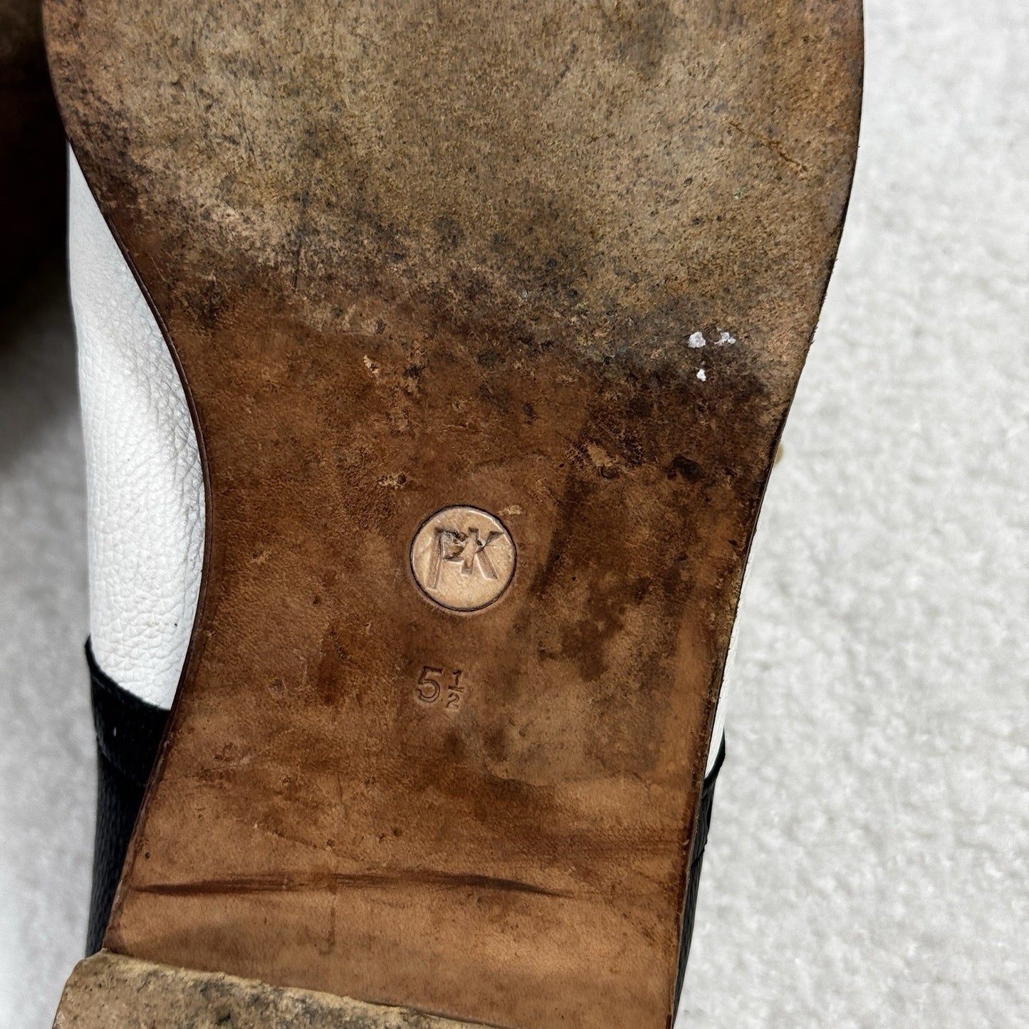 Peter Kaiser Lace Up Shoes Womens Size 5.5 Black Silver Elegant Leather Loafer