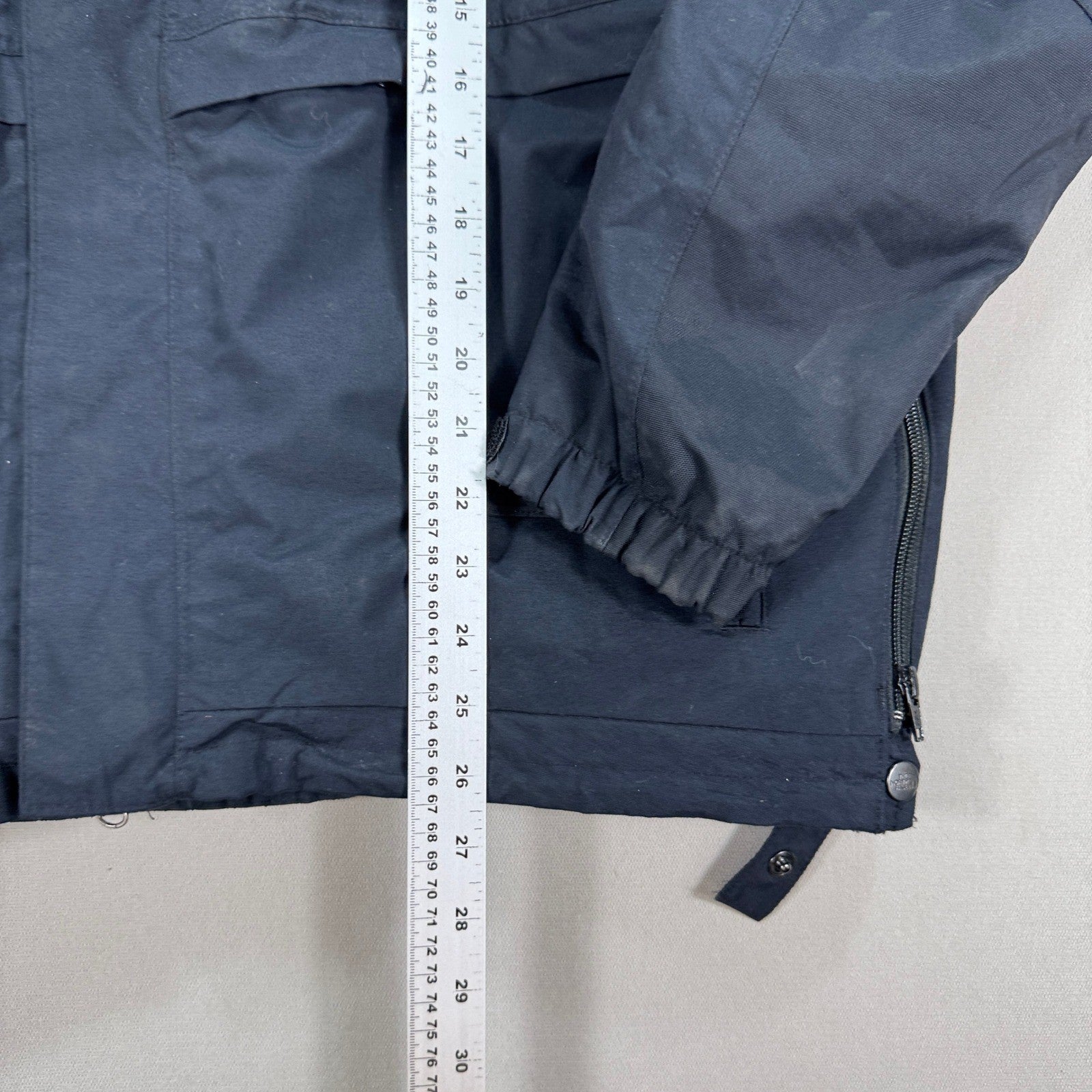 The North Face Ski Jacket Double Layer Coat mens Large Black Side Ventilation