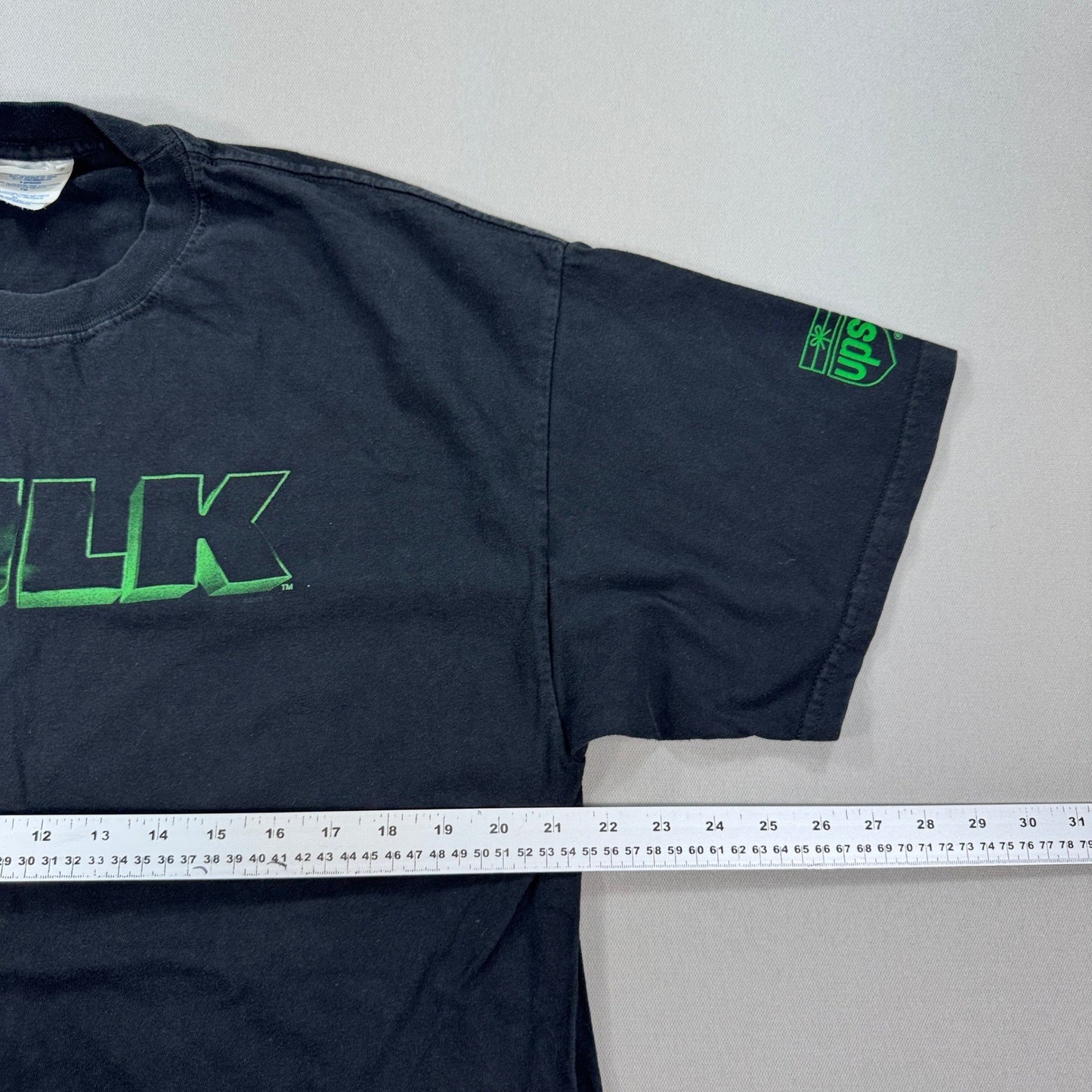 2003 The Hulk Movie Promo T-Shirt mens XL Black Heavyweight Cotton M&O Knits