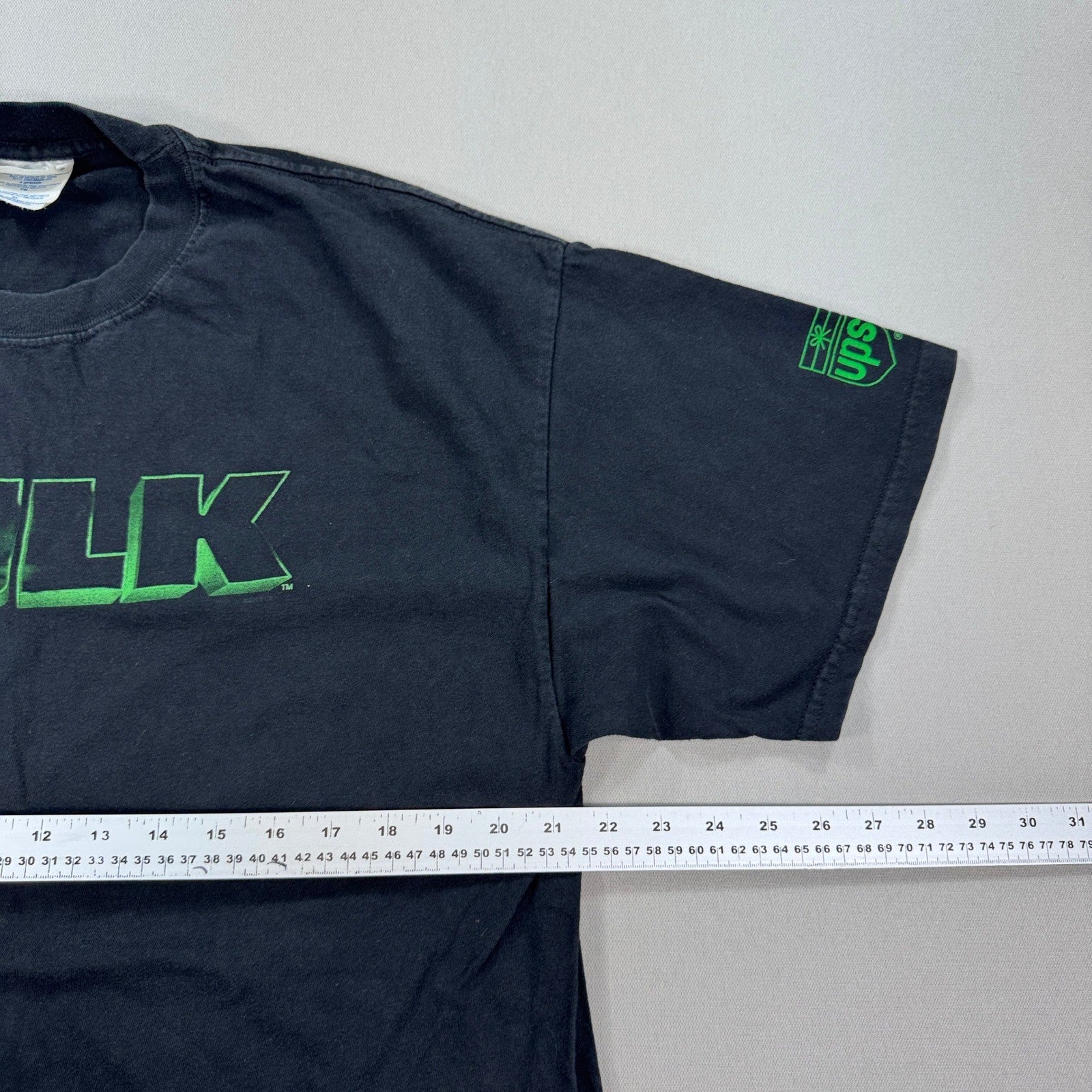 2003 The Hulk Movie Promo T-Shirt mens XL Black Heavyweight Cotton M&O Knits