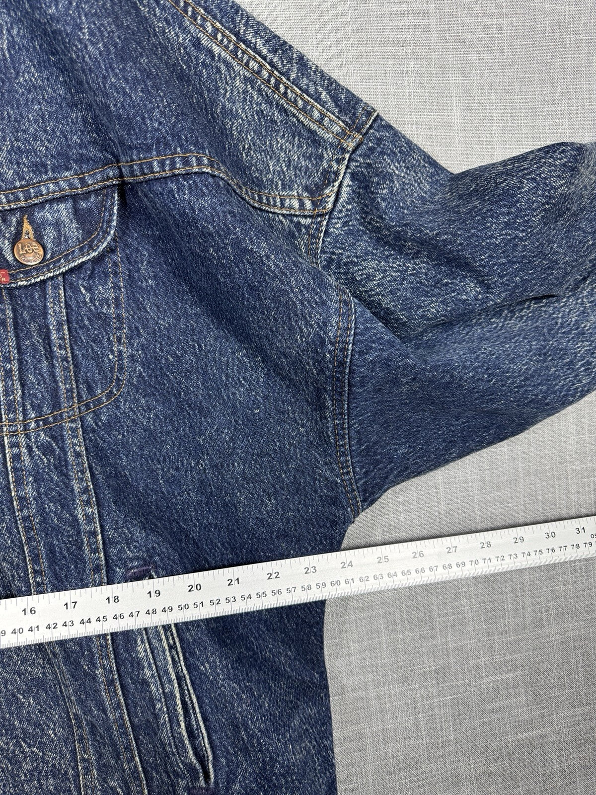 Vintage Lee Riders Jean Jacket Denim Trucker 80s 153438 Mens Size M Made In USA