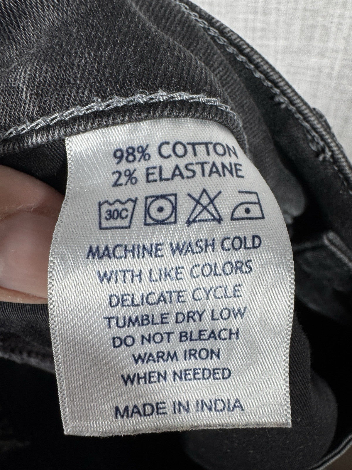 US Polo Assn. Delta Embroidered Black Slim Jeans Dark Wash Mens 34x33