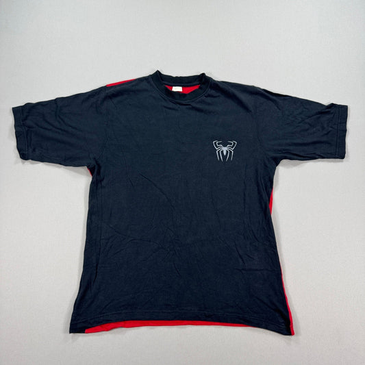 VTG Marvel Spider-Man 3 Movie Promo T-Shirt mens Medium Black Red Crewneck Y2K