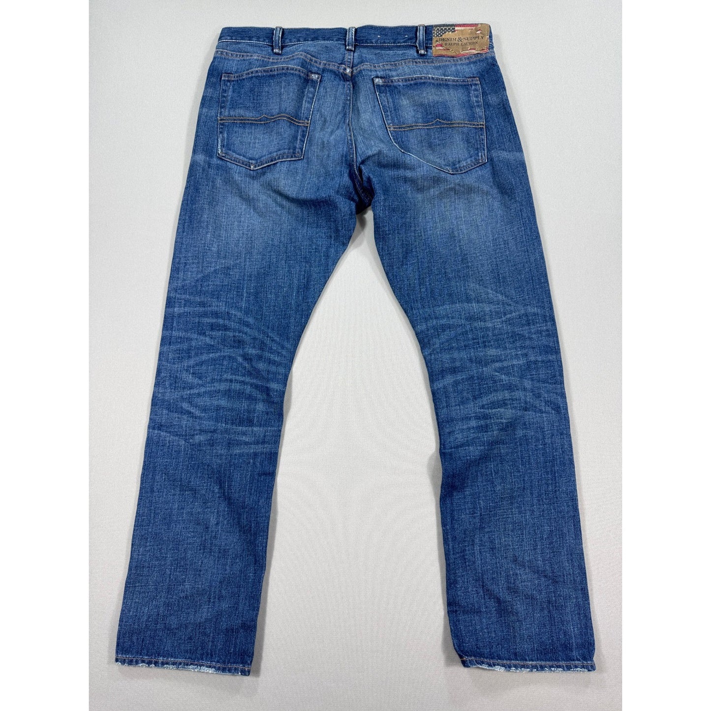 Denim & Supply Ralph Lauren Distressed Jeans Slim mens 38x32 Denim Straight Leg