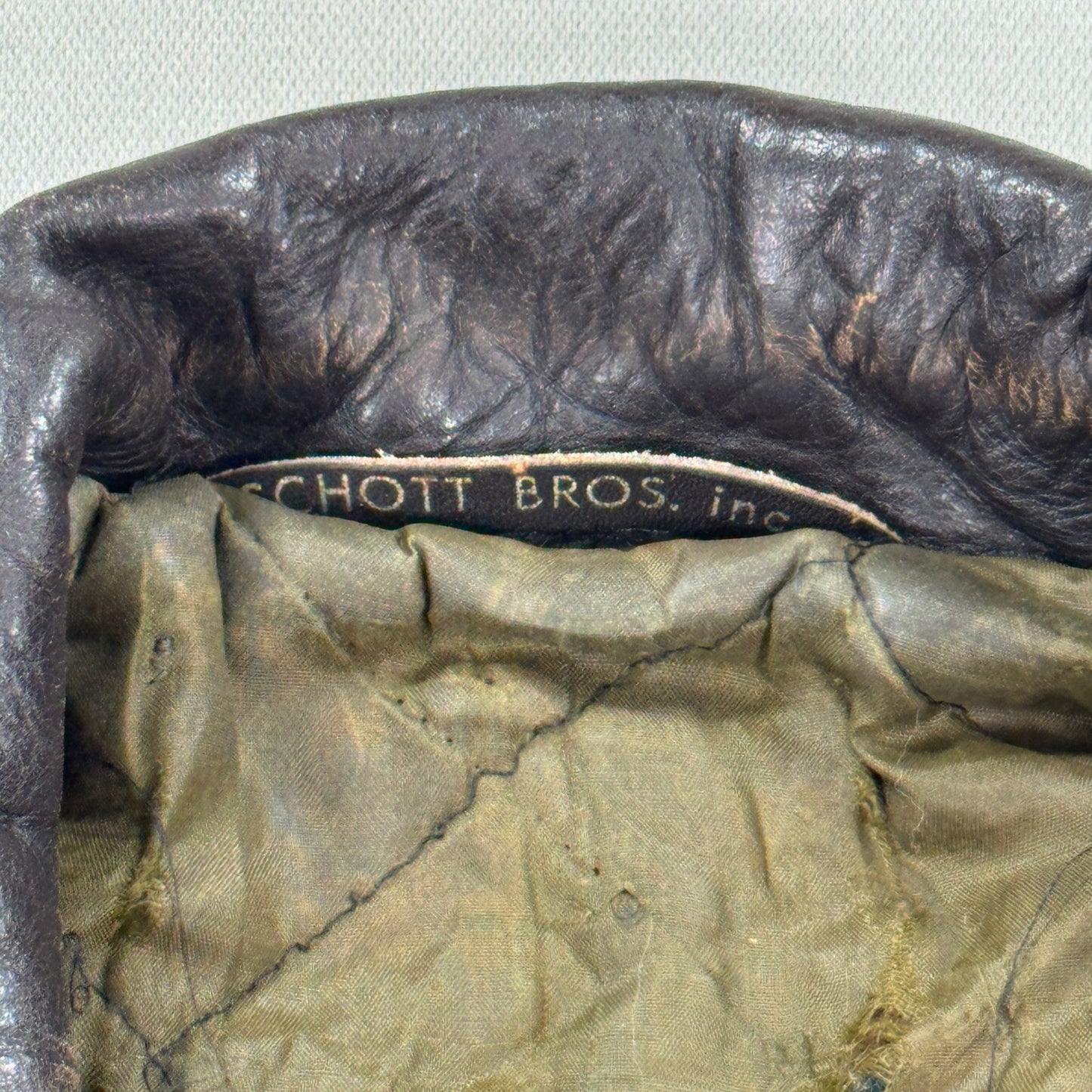 Vintage Super RARE Schott Bros Leather Coat Toggle Closure Mens Large Dark Brown