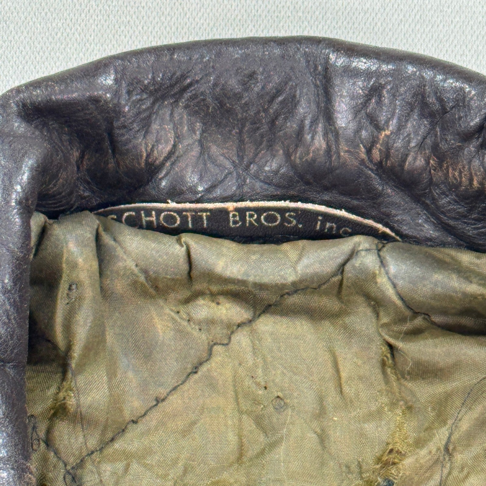 Vintage Super RARE Schott Bros Leather Coat Toggle Closure Mens Large Dark Brown