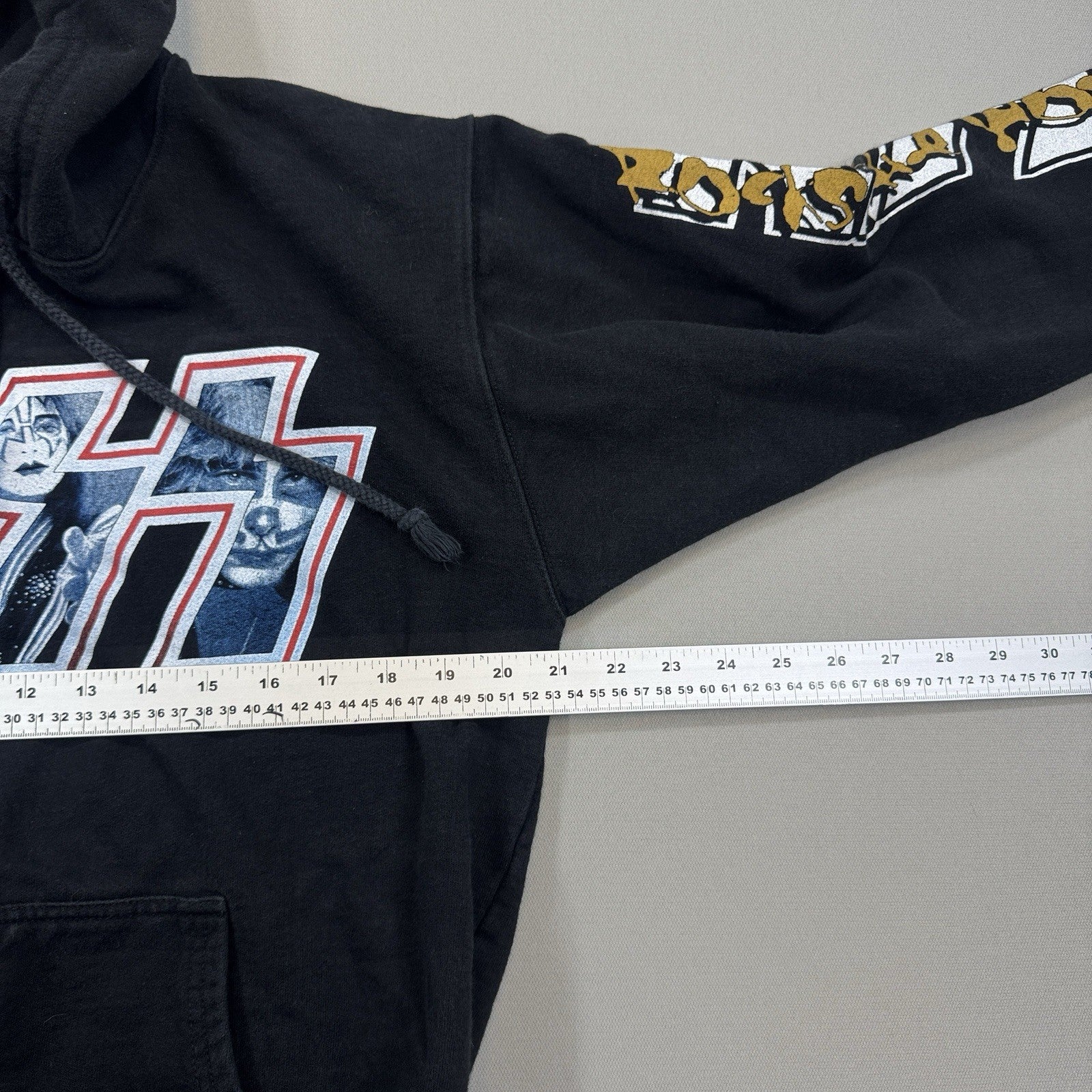 VTG Kiss Hot In The Shade Hoodie Mens Large Black Full Zip The Roxx 90's