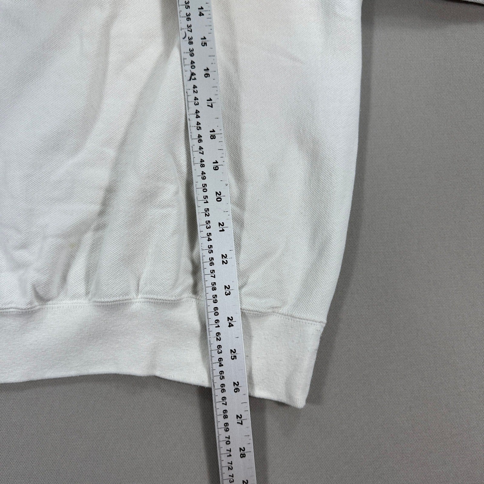 Vintage Jerzees Panama Canal Sweatshirt mens Large White Made in USA Crewneck