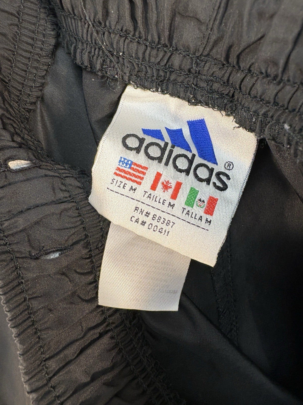 Adidas Track Pants Ankle Zip Waterproof Mens Medium