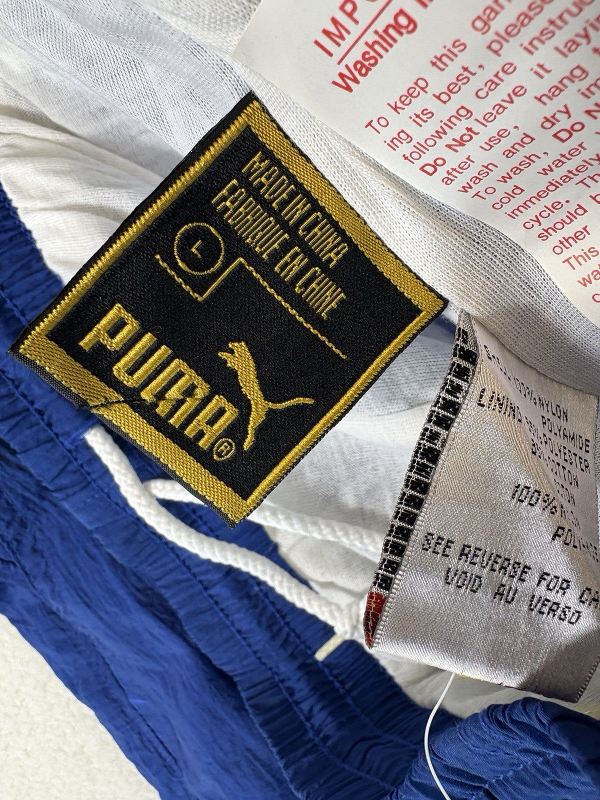 Puma Brand New Windbreaker Pants Mens Large Blue Track Sweatpants Y2K Athletic