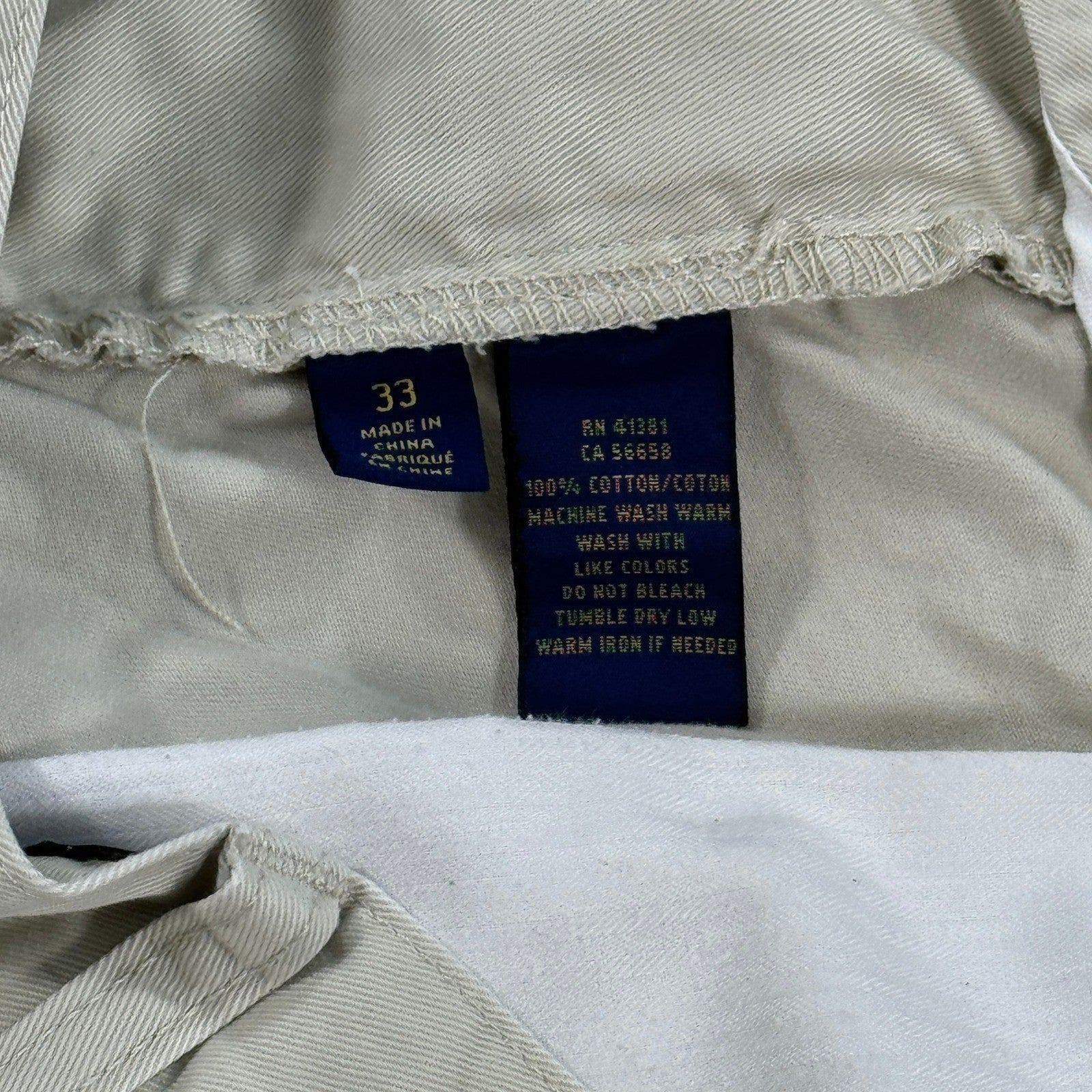 Polo Ralph Lauren Classic Fit Chino Shorts mens Size 33 Khaki Beige Casual
