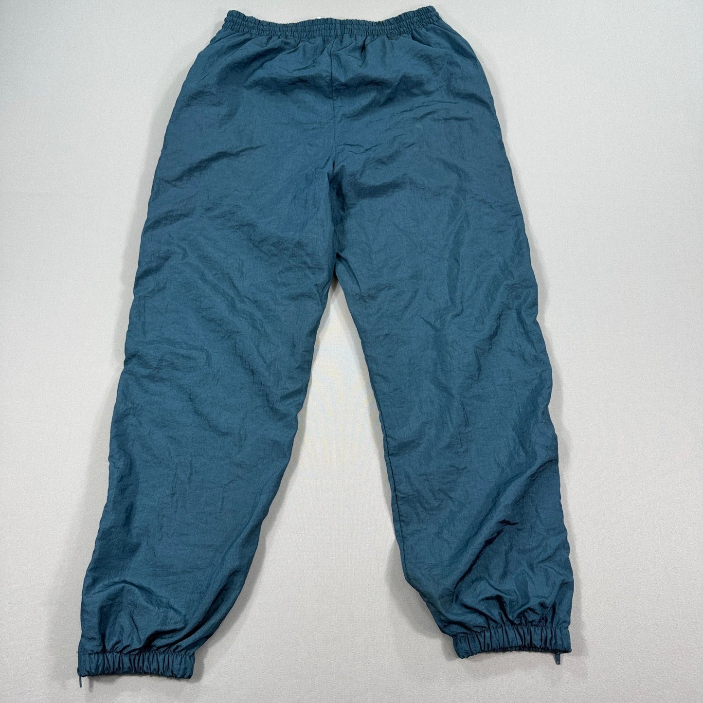 Vintage Puma Track Pants mens Medium Teal Windbreaker Nylon Zipped Ankles Y2K