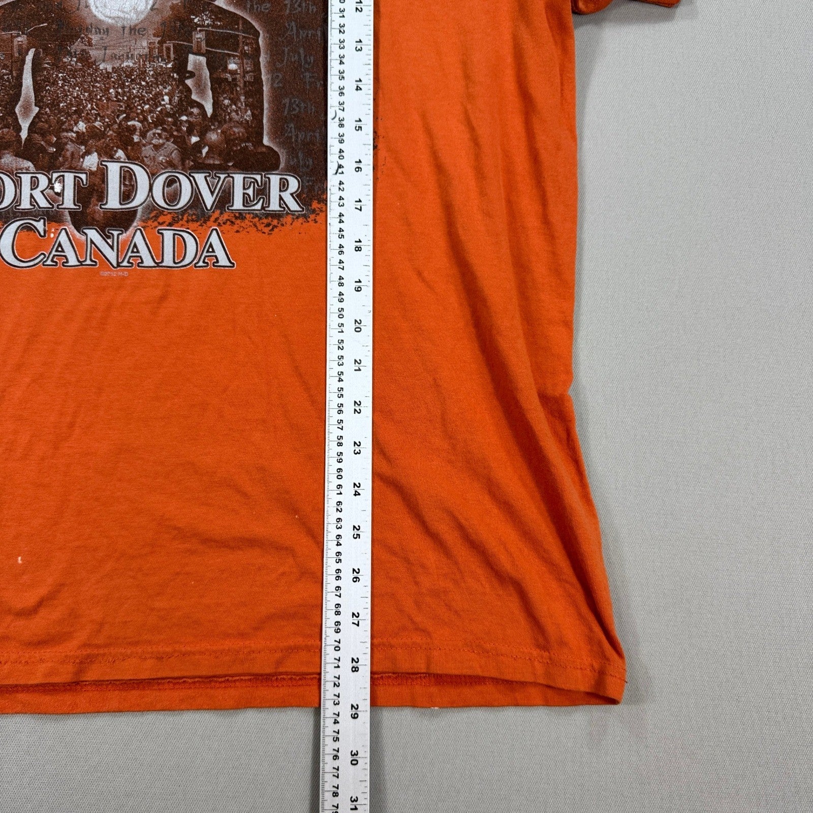 Harley Davidson T-Shirt 2012 Port Dover Friday The 13 mens XL Orange
