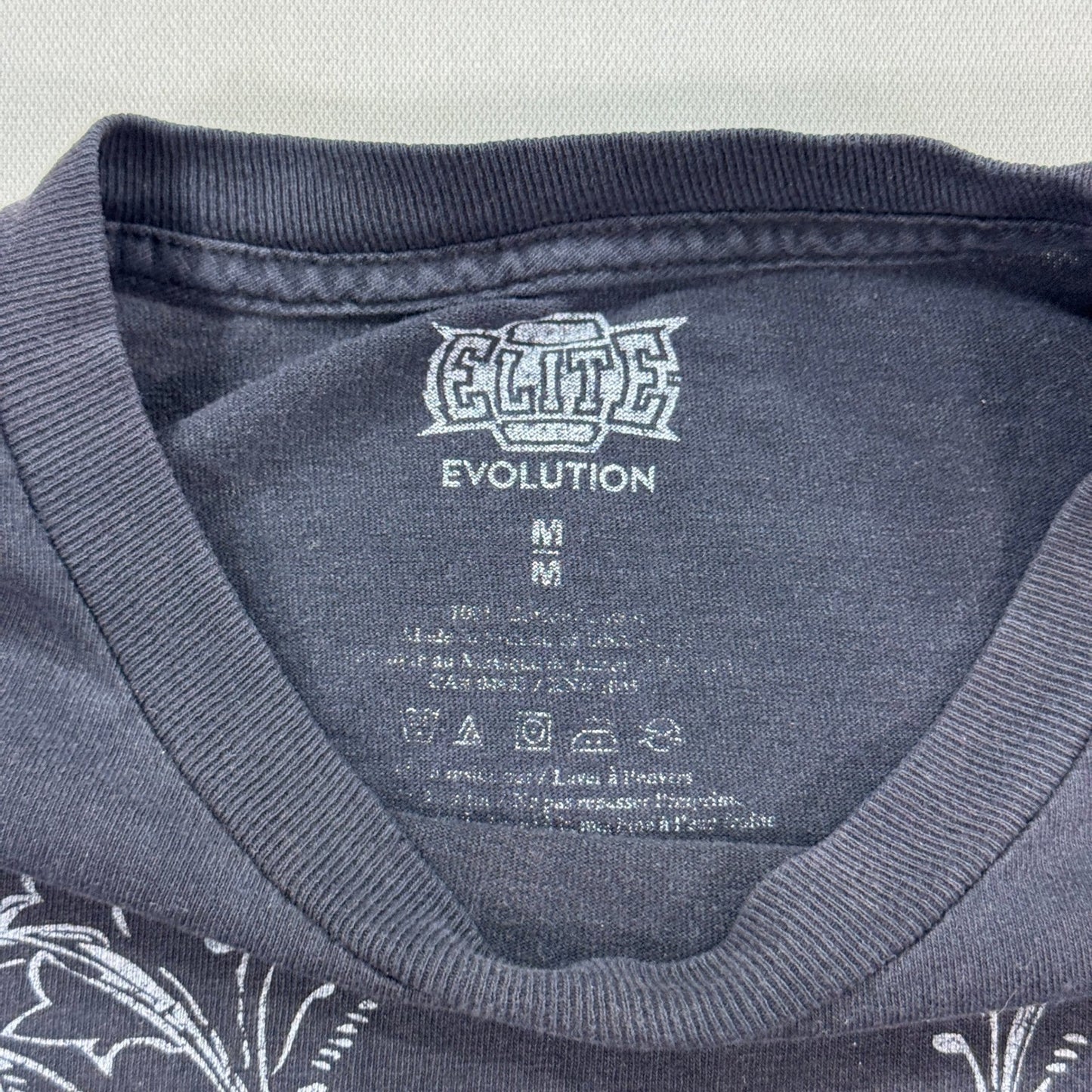 MMA Elite Evolution Graphic T-Shirt mens Medium Black Short Sleeve