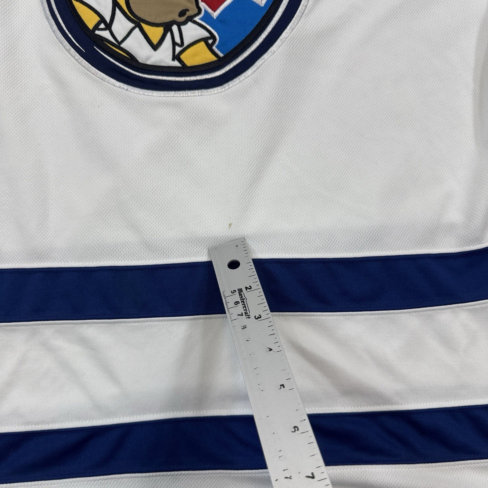 Vintage The Simpsons Hockey Jersey mens XL White The Home Game Pullover Cartoon