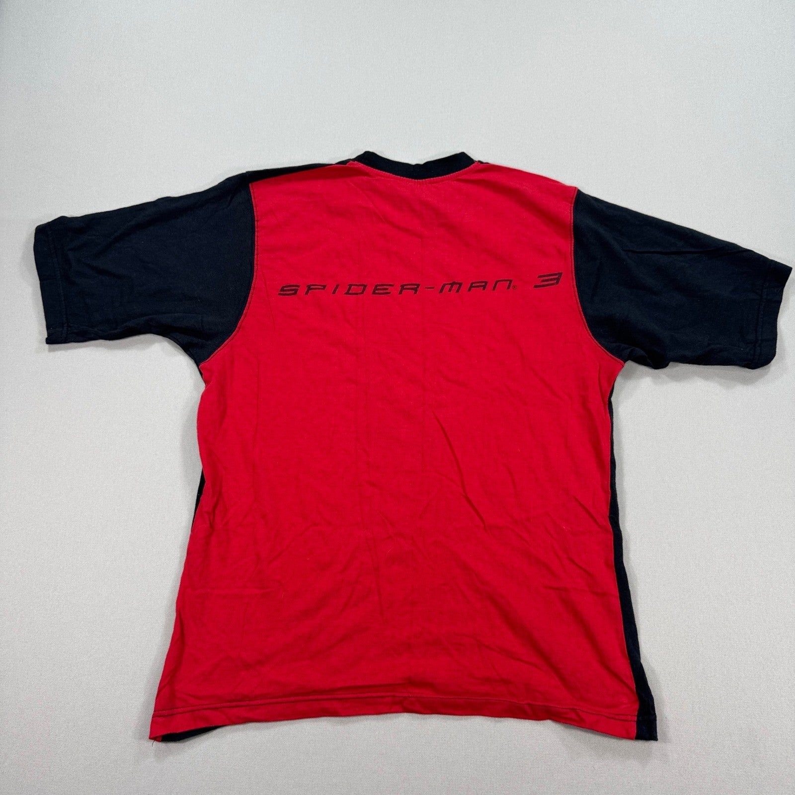 VTG Marvel Spider-Man 3 Movie Promo T-Shirt mens Medium Black Red Crewneck Y2K