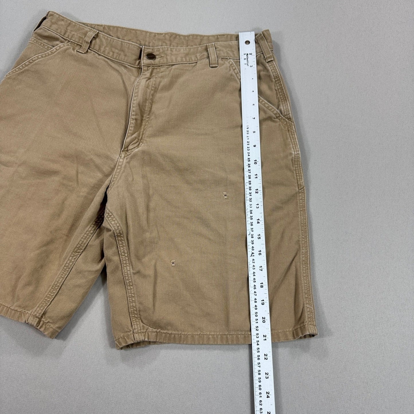 Carhartt B283 Carpenter Shorts Mens Size 36 Brown Canvas Duck Original Fit Heavy