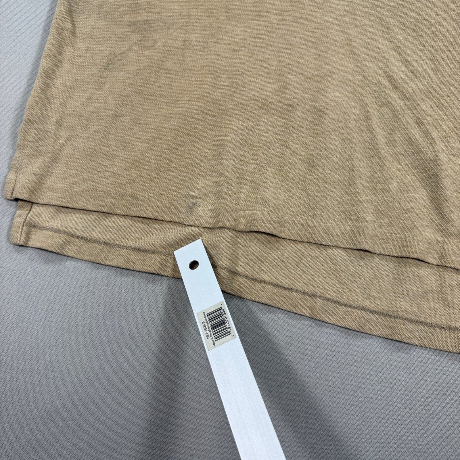Polo Ralph Lauren Polo Shirt mens XL Beige Classic Fit Short Sleeve Small Pony