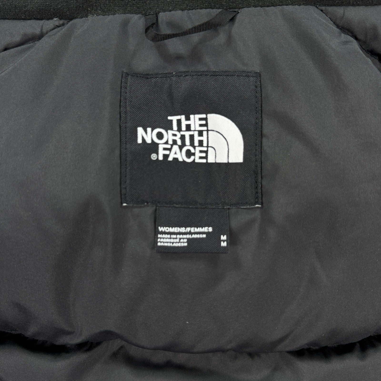 The North Face Puffer Jacket Women's Medium Black Full Zip Removable Hood Parka