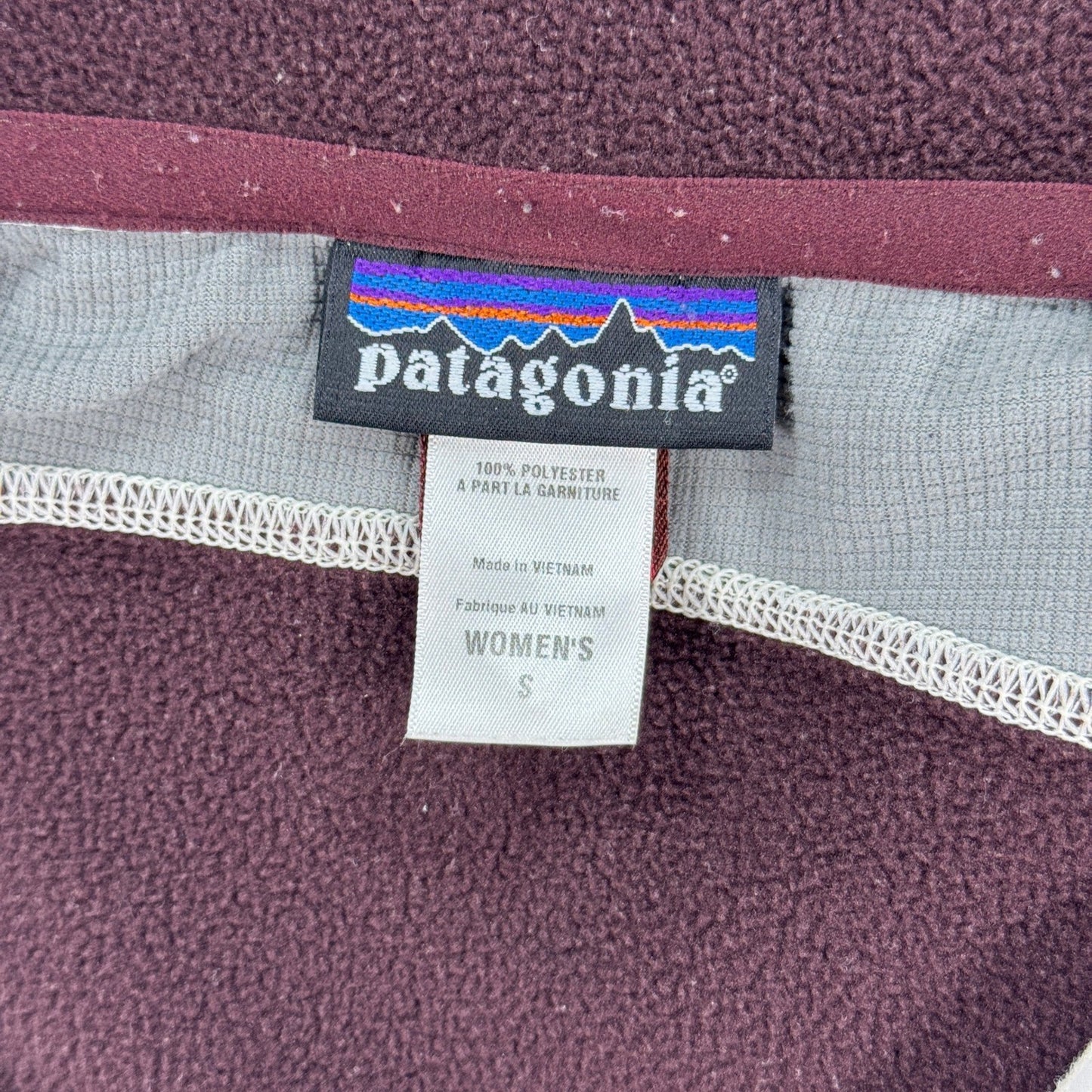 Patagonia Wind Shield Softshell Jacket Womens Small Off White Full Zip Two Tone