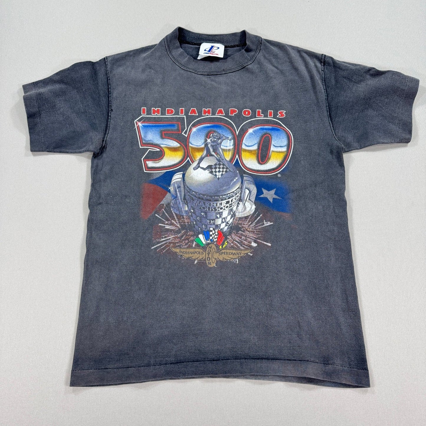 Vintage Indianapolis 500 Shirt 3D Graphic mens Medium Faded Single Stitch