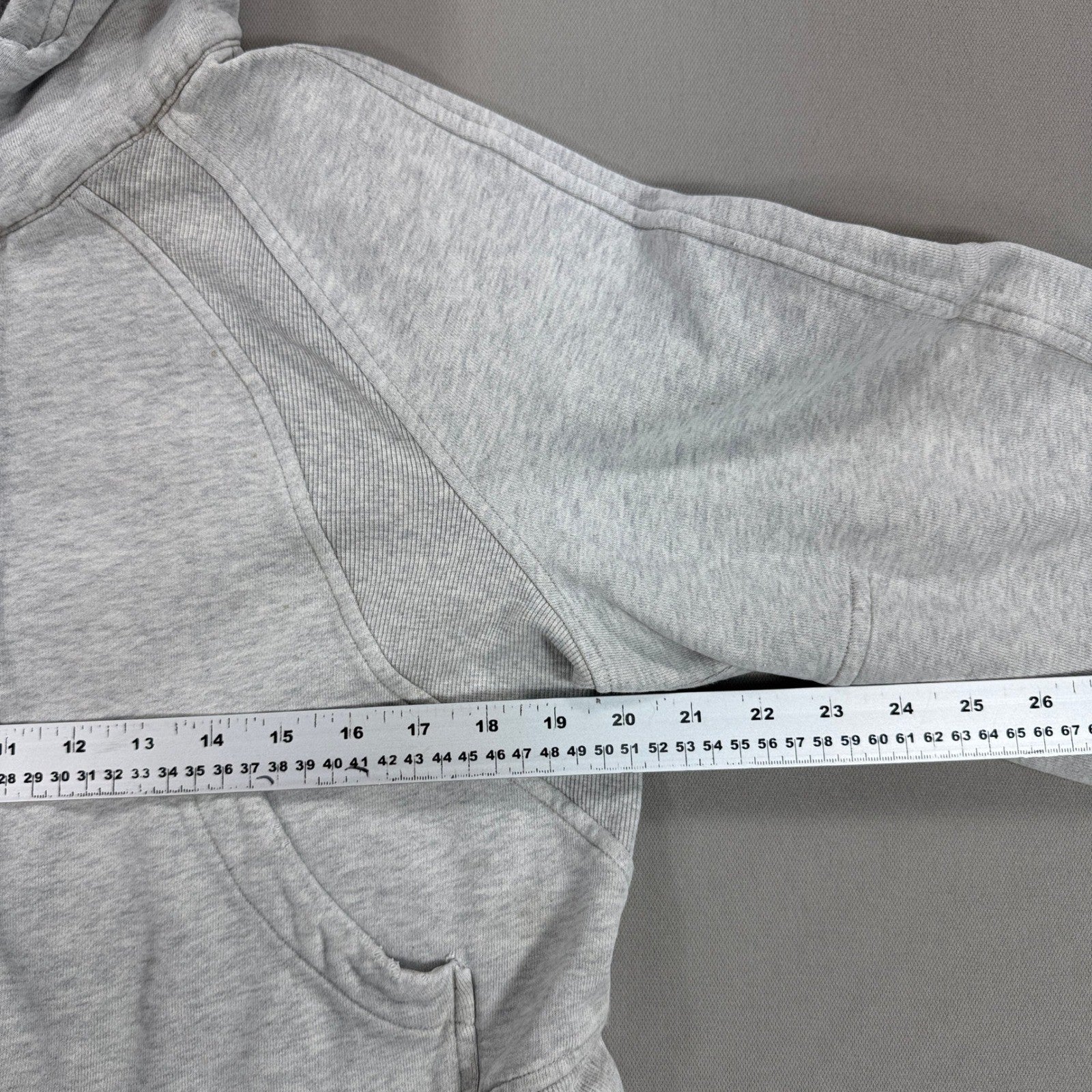 Lululemon Scuba Hoodie Womens XS/S Gray Boxy Fit 1/2 Zip Oversized Crop Thrashed