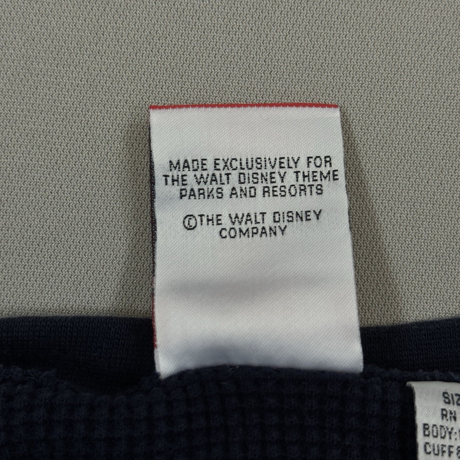 Vintage 90s Disney mens S/M Blue Polo Shirt Mickey Explorer Henley Pullover