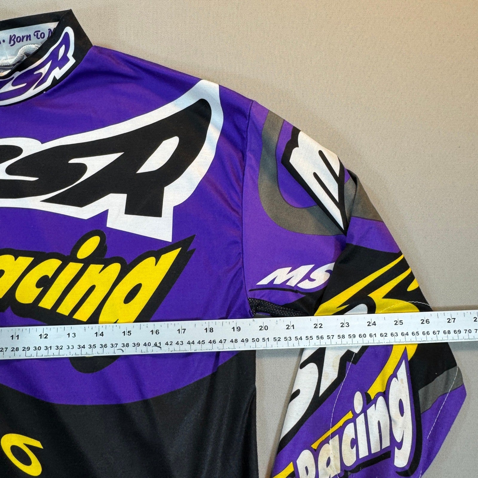Vintage MSR Racing System 6 Jersey mens Small Purple Graphic Motocross Shirt