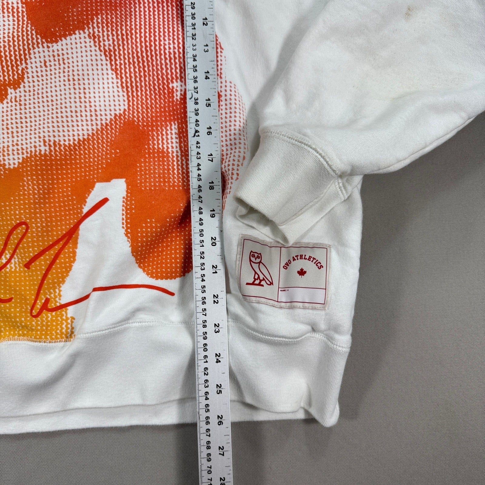 OVO Athletics October's Very Own Hoodie Mike Tyson mens Large White Pullover